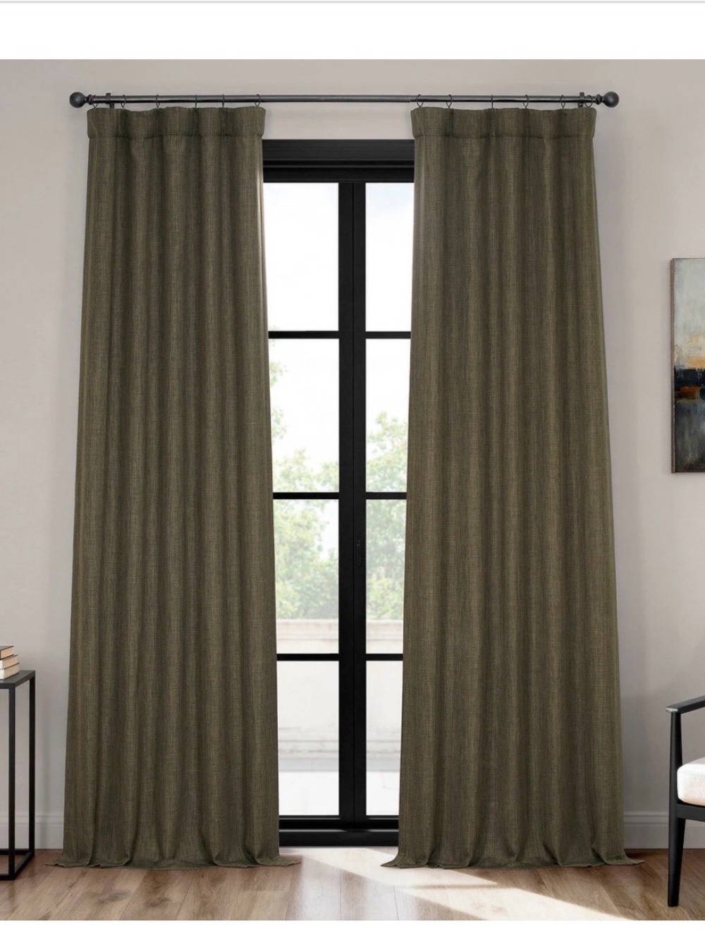 Linen curtains